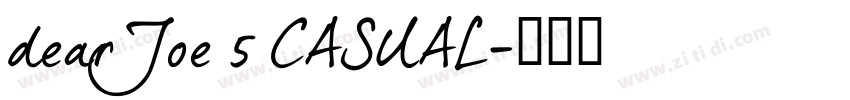 dearJoe 5 CASUAL字体转换